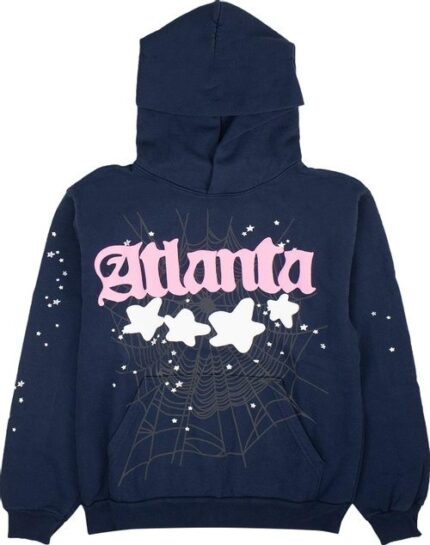 Sp5der Atlanta Navy Hoodie
